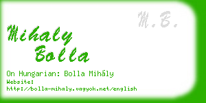mihaly bolla business card