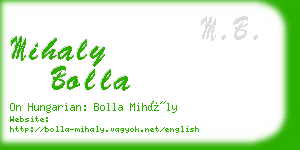 mihaly bolla business card